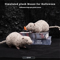 Nouveautés transfrontalières très demandées : Décorations d'Halloween d'horreur, souris en peluche durable, simulation d'animal, pour bars et maisons hantées