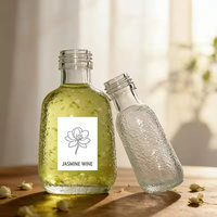 Bouteille d'eau en verre transparente givrée avec logo personnalisé, 250 ml, 350 ml, 500 ml, 750 ml, 800 ml, avec bouchon en plastique pour l'emballage des boissons