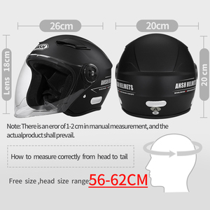 Novedad Casco <span class=keywords><strong>de</strong></span> Motocicleta Abierto 3/4 <span class=keywords><strong>de</strong></span> ABS con Certificación DOT, Doble Visor Modular para Adultos, Fabricado por Marca <span class=keywords><strong>de</strong></span> Primera Línea - Product Image 6