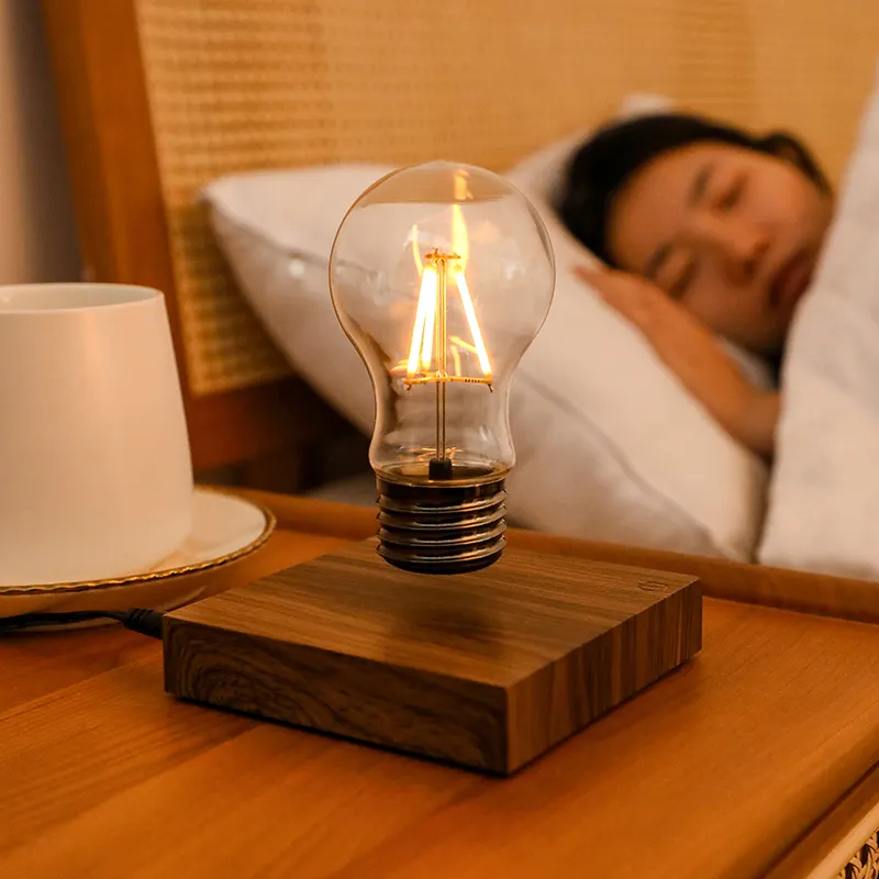 공중 부양 전구 플로팅 램프 자기 부상 램프 터치 제어 책상 테이블 램프 가정 장식 조명