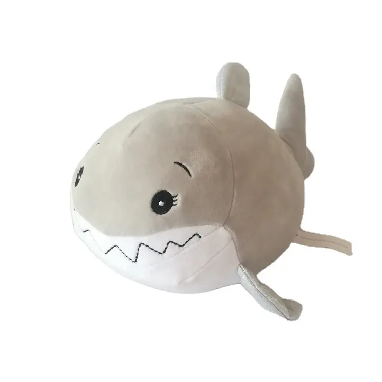 आलीशान सुपर नरम शार्क खिलौना सफेद ग्रे रंग सबसे अच्छा उपहार लड़कियों और बच्चों के लिए चीन से