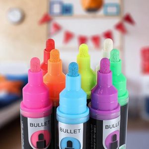 Marqueurs à craie liquide non toxiques à prix réduit, 8 couleurs, écriture fluide, pour dessin et écriture - Product Image 5