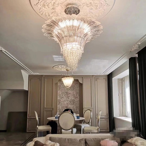 Candelabro de cristal de <span class=keywords><strong>Murano</strong></span>, lámpara colgante grande Vintage italiana de lujo para Villa, vestíbulo, techo alto, sala de estar y comedor - Product Image 3