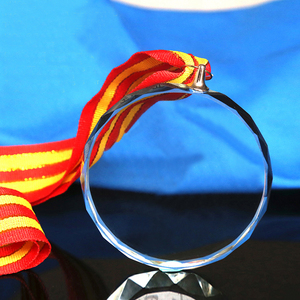 Medalla de Cristal Más Vendida 2026 - Premio de Cristal K9 de Alta Claridad con Cinta Dorada, la Mejor Opción para Organizadores de Torneos y Escuelas - Product Image 5