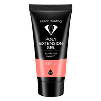 MeetNail S5 15ml Poly Acrygel Solide Non Toxique pour Ongles, Gel UV LED de Durcissement, Kit d'Extension pour Salon et DIY