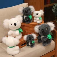 Peluche Koala Super Douce et Longue en Polyester, Jouet Animal de Zoo Réaliste pour Décoration d'Intérieur