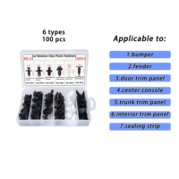 Kit d'Assortiment de 100 Pièces de Fixations Universelles et Rivets pour Réparation de Pare-chocs et Habillages de Portes de Voiture – Vente Directe Usine