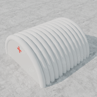 Tente d'urgence médicale gonflable sur mesure, imperméable, coupe-vent et résistante au soleil, installation facile pour hôpital de campagne, abri et secours