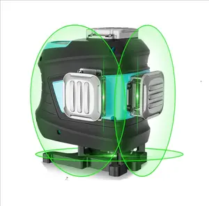 Huepar New Product 12 Line Green Self Leveing 3D Laser DJ03DG with Hard Carry Case