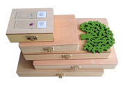 Vic Science Sample Storage Wooden Box Holds 30 Biological Microscope Slides (15x10.7x3.7cm)