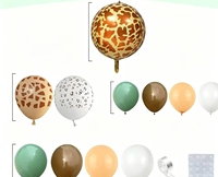 Nouveau kit de guirlande de ballons sur le thème des animaux de la jungle, ballons en forme d'arche forestière pour la décoration de fête d'anniversaire