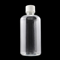 Bouteilles rondes en plastique pour médicaments, 500ml, 16oz, pour sirop Transparent ambre, avec bouchon à vis