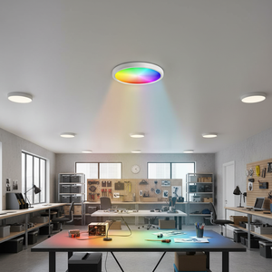 RGBCW 32W <b>LED</b> Ceiling <b>Light</b> Modern White Downlight with 2700K-6000K Adjustable Night for <b>Workshop</b> Recessed Design PC+PS Material - Product Image 3