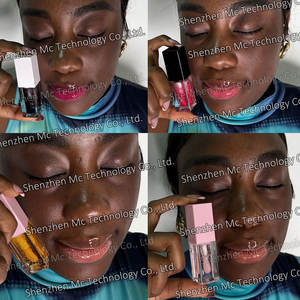 Grosir Logo kustom minyak bibir Vegan warna buah asam hialuronat pelembap penebal bibir berubah warna untuk mencerahkan Label pribadi - Product Image 2