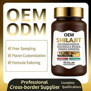 Cápsulas de Shilajit Puro do Himalaia de Qualidade Premium com Marca Privada Personalizada ODM/OEM para Suplemento Dietético Adulto - Product Image 1