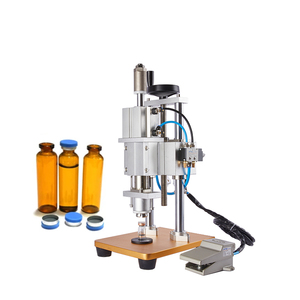 Máy tính để bàn khí nén lọ Uốn Tóc bồng Máy Ampoule chai nhôm niêm phong máy đóng nắp - Product Image 1