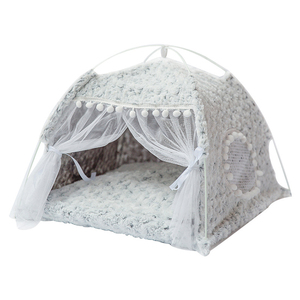Tente <span class=keywords><strong>Tipi</strong></span> pour animaux de compagnie, de style coréen, résistante, pliable, lit, grotte pour chien et chat, maison, été, - Product Image 1