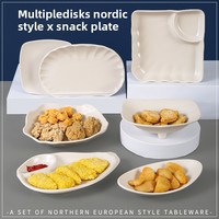 Vaisselle créative BST pour bars et KTV, plateaux à apéritifs, assiettes à collation en mélamine, petits plats froids pour frites, durables et de qualité alimentaire