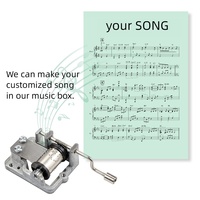 Caja de Regalo con Música, Cajas Musicales Musulmanas con Manivela, Caja Musical Personalizada