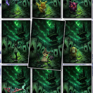 Scatola sigillata di bustine di <span class=keywords><strong>carte</strong></span> collezionabili Pokémon a tema scuro, formato grande, con linguette a strappo, fan art, per giochi da tavolo - Commercio all'ingrosso - Product Image 3