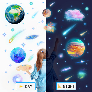 <span class=keywords><strong>Stickers</strong></span> <span class=keywords><strong>muraux</strong></span> personnalisés de haute qualité 2025 nouveau PVC amovible lueur dans le noir <span class=keywords><strong>espace</strong></span> planète enfants autocollants <span class=keywords><strong>muraux</strong></span> décoratifs pour chambre - Product Image 6
