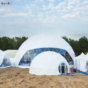 Factory Supply Industry Standard White Color PVC Dome Tents House Cheap Luxury Geodesic Dome Tent