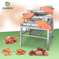 Automatische 2-pijnboompjes-rippelmolen hazelnootschilkraker en palmvruchtenscheider sorteermachine
