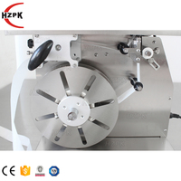 Machine d'étiquetage de bureau semi-adhésive HZPK pour boîtes à coins plats, étiquettes inviolables pour cartons