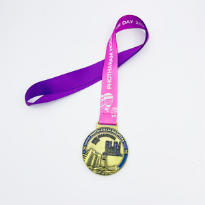 Médaille de finition en alliage de zinc plaqué or sur le thème thaïlandais, personnalisée en gros, pour souvenirs et récompenses sportifs, marque TLON - Product Image 4