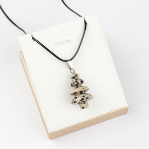 Collier pendentif sapin de Noël en cristal et pierre naturelle de <span class=keywords><strong>Madagascar</strong></span>, personnalisable, cadeau de Noël et du Nouvel An, vente en gros - Product Image 6