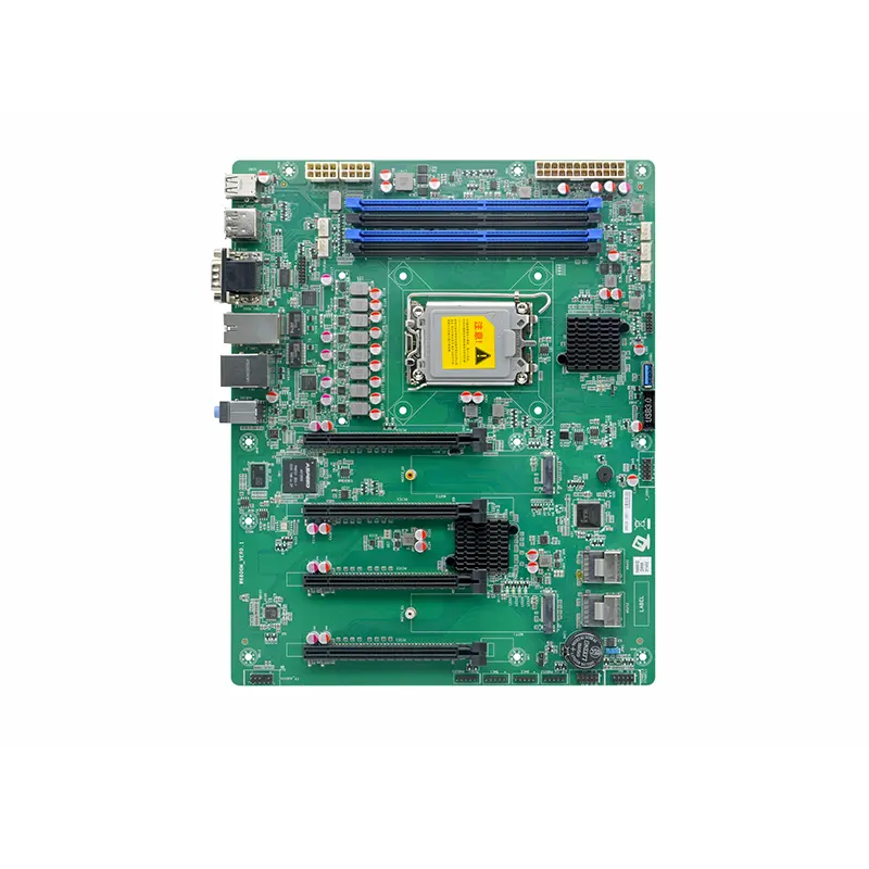 Lga1700 Xeon Processeur Carte mère Combo Single Board Computer 2 Lan 4 * DDR4 128GB 4 * PCIE3.0 X16 VGA HD DP 4 K ATX Cartes mères