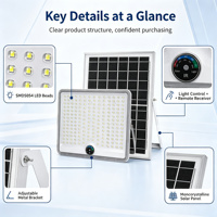 Nouveau projecteur solaire 100-400W IP65 SMD5054 LED, éclairage routier extérieur étanche, lampadaire solaire pour projets routiers et rurales