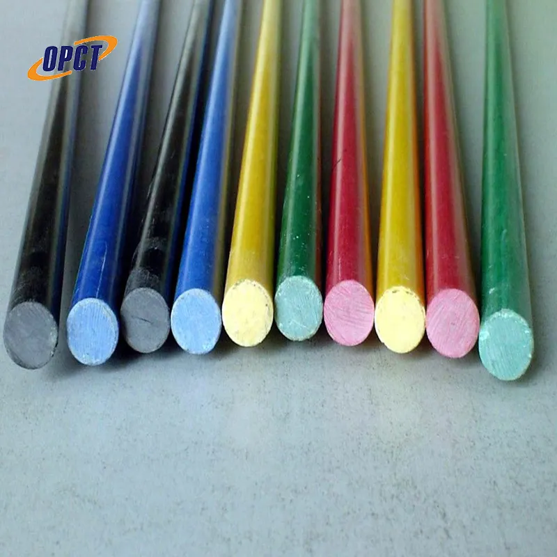 Various colors frp pultruded push rod fiberglass rods solid fiberglass rods for sale