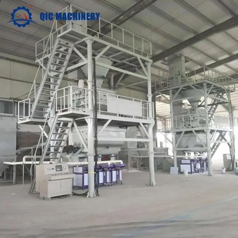 QIC Automatic 10-30T/h ceramic tile adhesive dry mixed mortar mixer simple dry mortar mixer machine supplier
