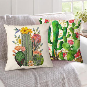 Housse <span class=keywords><strong>de</strong></span> coussin <span class=keywords><strong>de</strong></span> Cactus <span class=keywords><strong>de</strong></span> plantes succulentes d'impression <span class=keywords><strong>de</strong></span> <span class=keywords><strong>lin</strong></span> pour la maison canapé décoratif <span class=keywords><strong>fauteuil</strong></span> chambre - Product Image 6