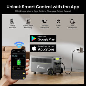 Batterie LiFePO4 Fossibot F7200 de 5222 Wh, prend en charge <span class=keywords><strong>les</strong></span> normes américaines et européennes, haute puissance + station d'alimentation portable multi-scénarios - Product Image 1