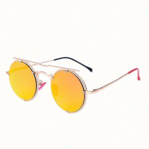 2020 New Arrivals Vintage UV400 Round Metal <b>Sunglasses</b> Steampunk <b>Sunglasses</b> - Product Image 2