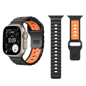 Correa de silicona de dos tonos de primera calidad para Apple Watch Ultra 2 1 de 49 mm, correa deportiva transpirable y resistente, correa de repuesto impermeable. - Product Image 5