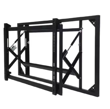 Motorized Micro Adjustment Full Motion Video 46-55 Inch Wall Mount TV Bracket Spcc Cold Rolled Steel Stand 80kg Capacity Black