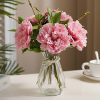 ZUOYI Bunga Peony Buatan 31Cm, Simulasi Tandan Peony untuk Dekorasi Pernikahan