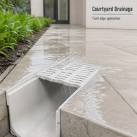 Caniveau de drainage en PRV (Plastique Renforcé de Fibres) pour la collecte des eaux pluviales, drainage routier, cours industrielles et jardins