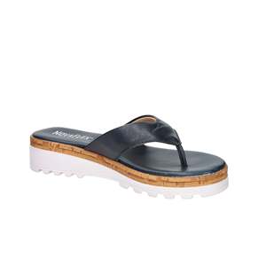 Novaflex Infradito da Donna Monte Falcone in Pelle Blu con Plateau - Product Image 6