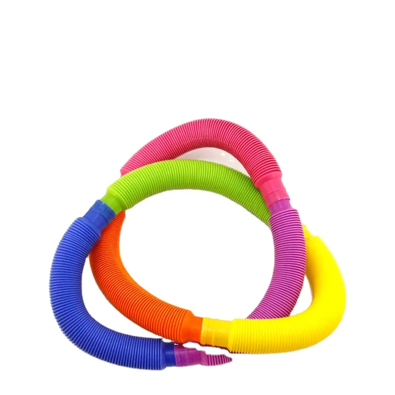 Fidget Pipe giocattoli educativi tubi Pop colorati magici per alleviare lo Stress e l'ansia gioco a spirale in plastica a molla giocattolo bambino