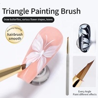 R S Nail Private Label Triangle Peinture Stylo Lignes Françaises Rayures Grille Papillon Fleur Triangulaire Peinture Brosse