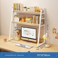 Étagère de bureau étagère de rangement en couches bureau ordinateur de bureau étudiant petite étagère multicouche organisation petite bibliothèque