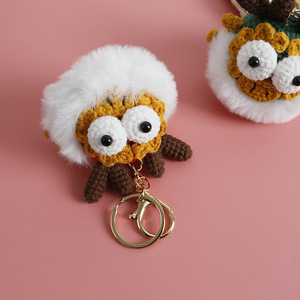 Nuevo colgante de cabeza de dragón tejido a mano en 2024, lindo llavero de lana tejido a crochet, muñeco artesanal para el Año del Dragón - Product Image 4