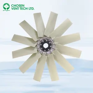 Hélice de ventilateur Axial en aluminium, 1000mm à 1295mm, fms PP, fabrication pour lanceurs industriels, plastique chinois