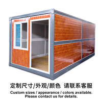 Casa Contenedor Plegable de 20 pies, Transpirable, para Dormitorio, Taller, Oficina en Casa, Hotel, Tienda, Construida con Panel Sándwich de Acero
