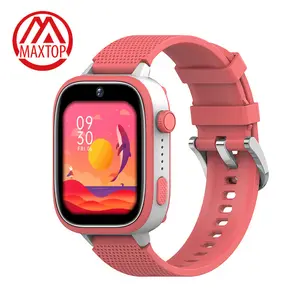 Maxtop Reloj Inteligente Táctil con Vídeo para Niños, Pulsera IP67, GPS, Juegos para Niños, Resistente al Agua, 4G