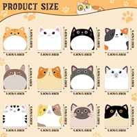 Vente en gros de notes autocollantes en forme de chats fournitures de bureau Kawaii mignonnes accessoires de papeterie scolaire vente en gros personnalisée